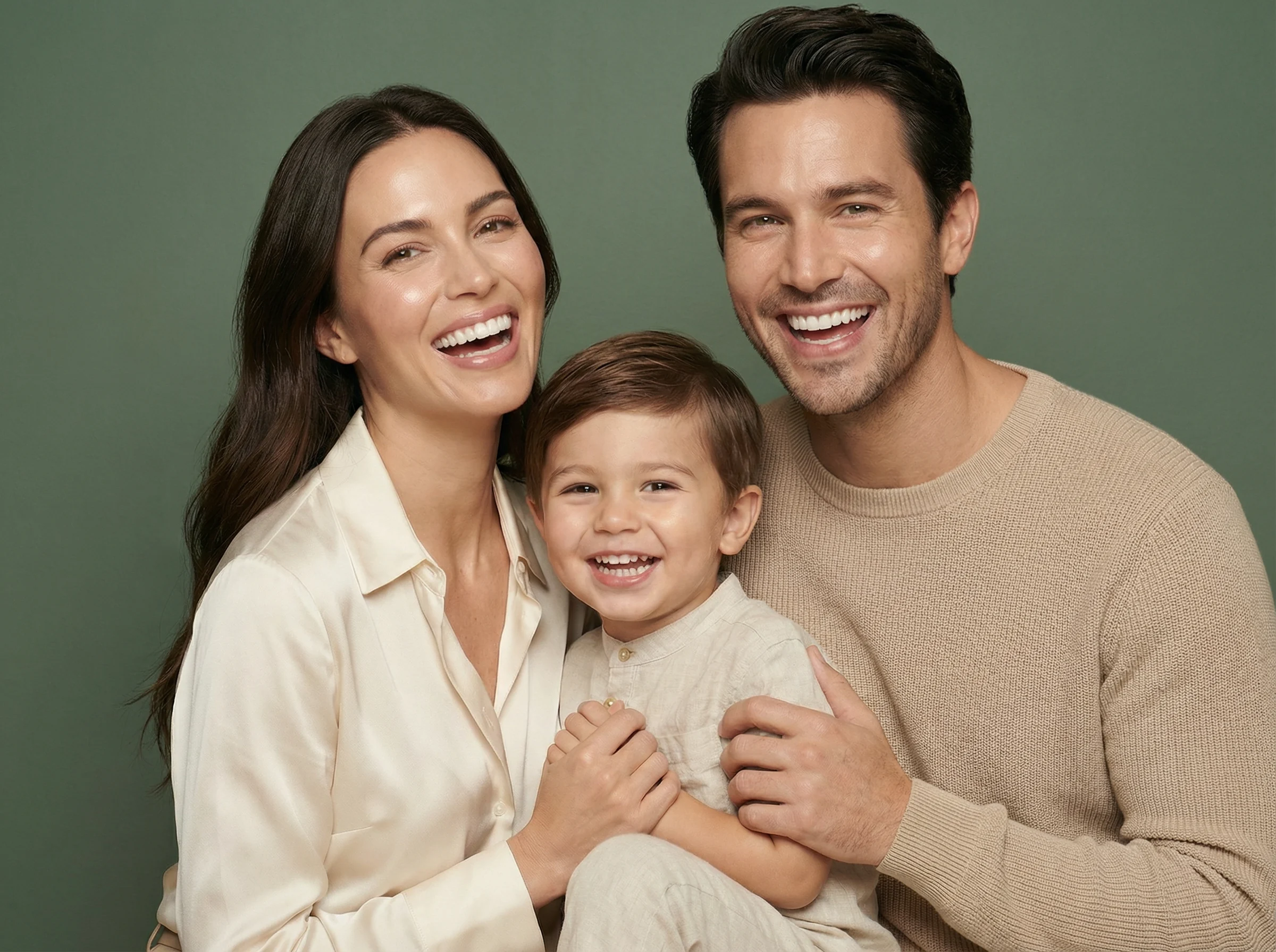 A family smiling together at seesmile Dental Studio